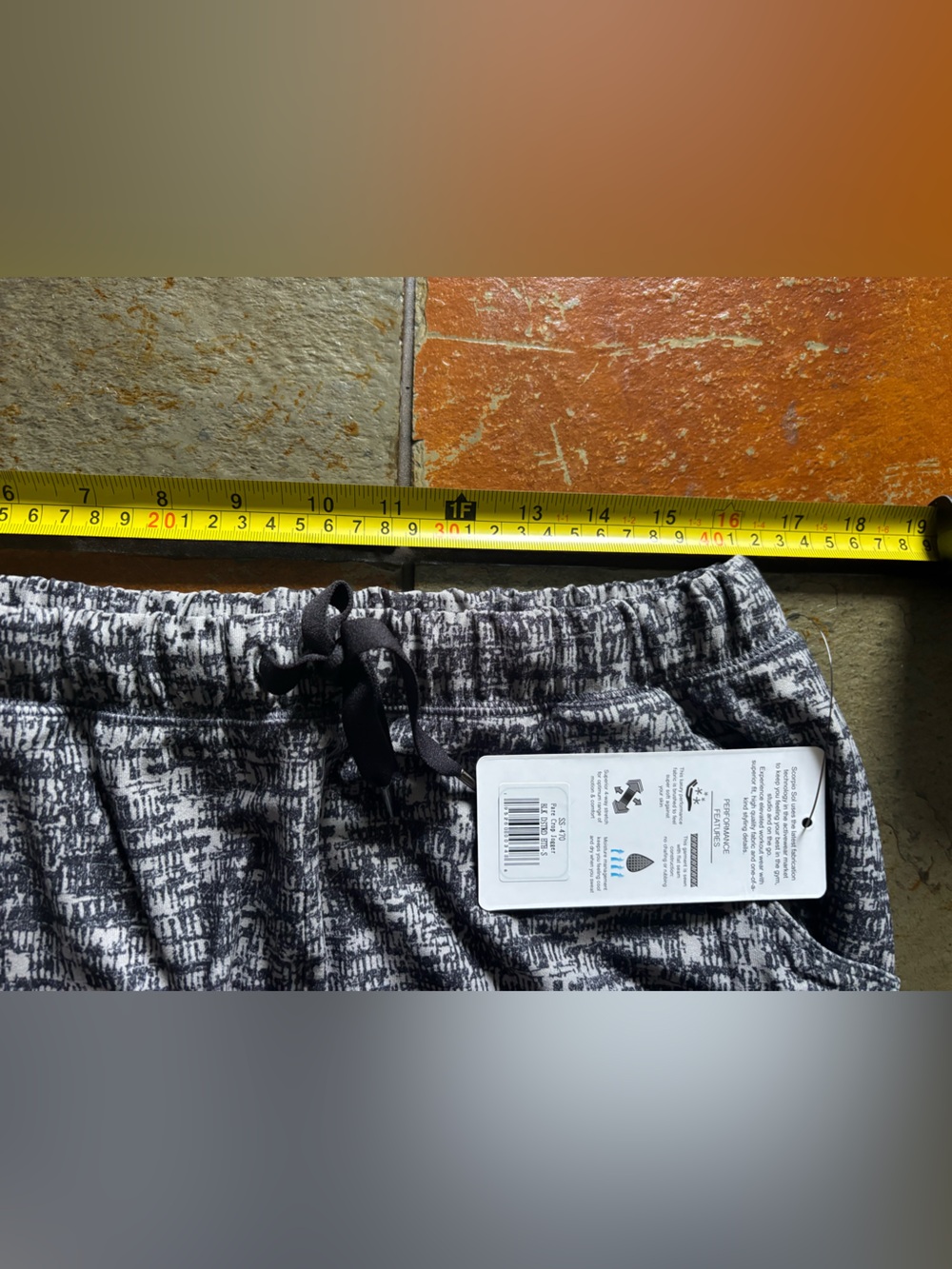 Scorpio sol black heathered track joggers BNWT small elastic waist pockets gym
